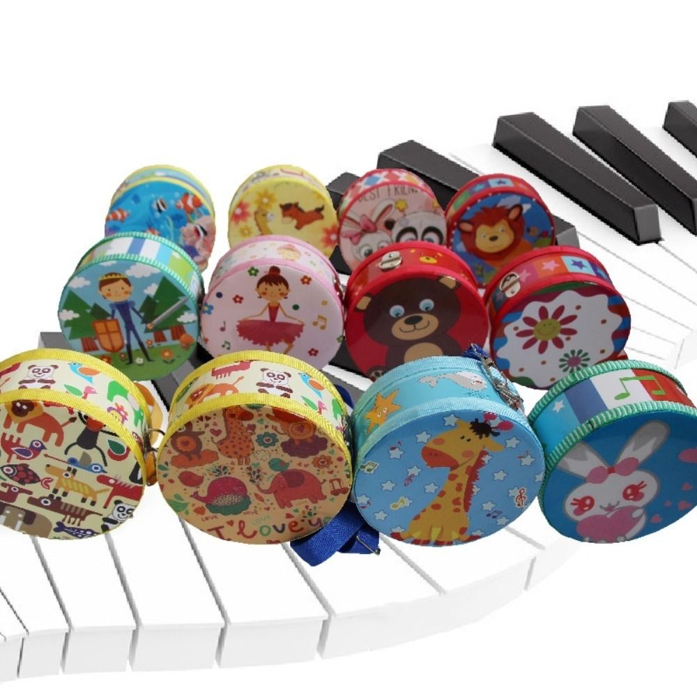 Kids Education Music - Wooden Children's Drum Double Sided Drum