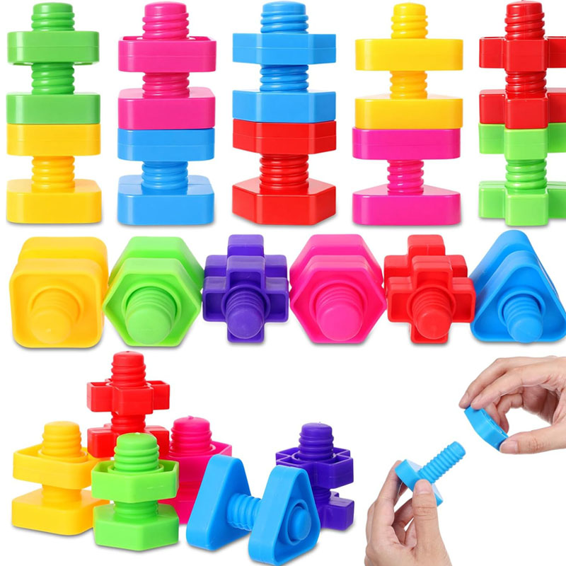 Kids Education Yes - 20/10Pair Plastic Jumbo Nuts And Bolts