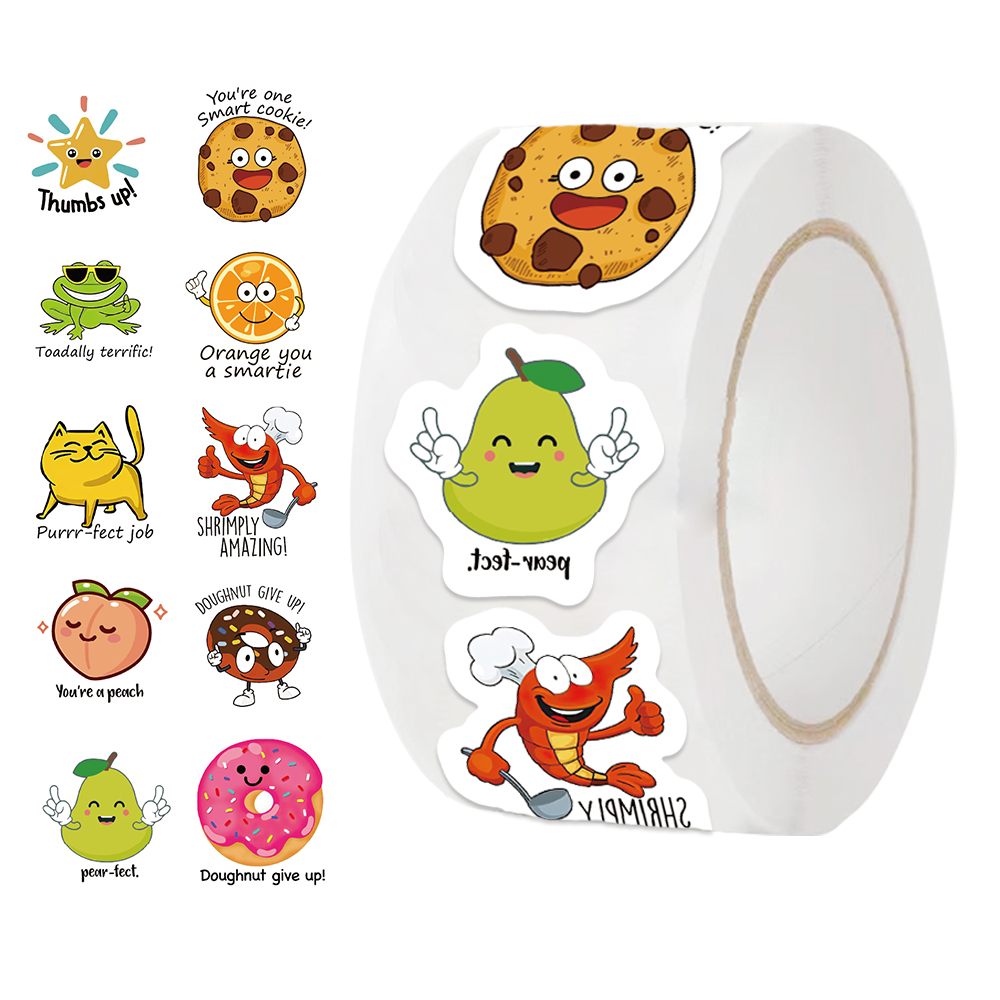 500pcs roll Cute Decal Student - Kids Education Motivation ulasan dan harga