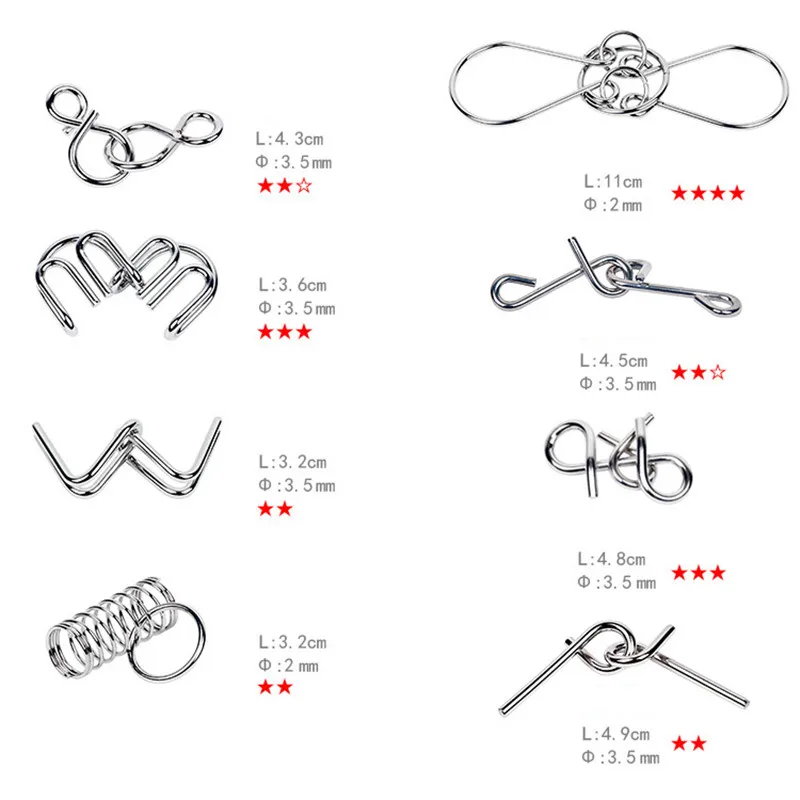 8PCS/Set Metal Montessori Wire - Kids Education App ulasan dan harga