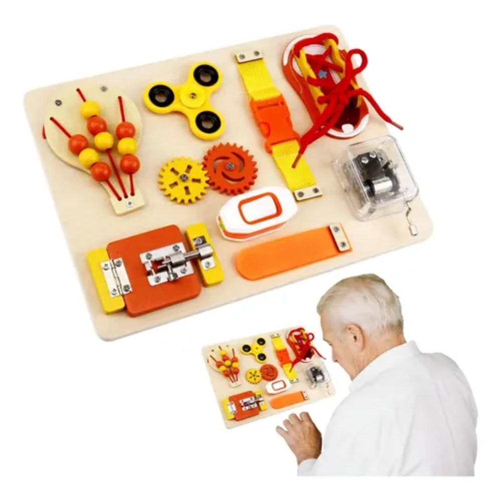 Montessori Wooden Busy Board T - Kids Education Gift ulasan dan harga