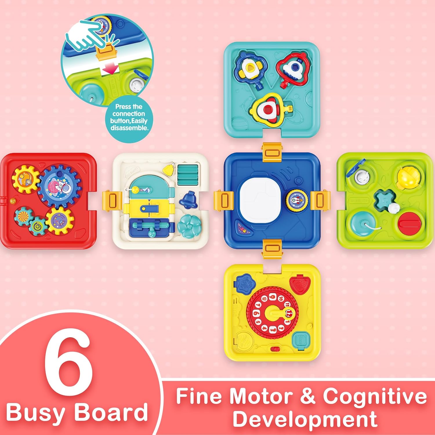 1Pc 6-in-1 Montessori Busy Boa - Kids Education Yes ulasan dan harga